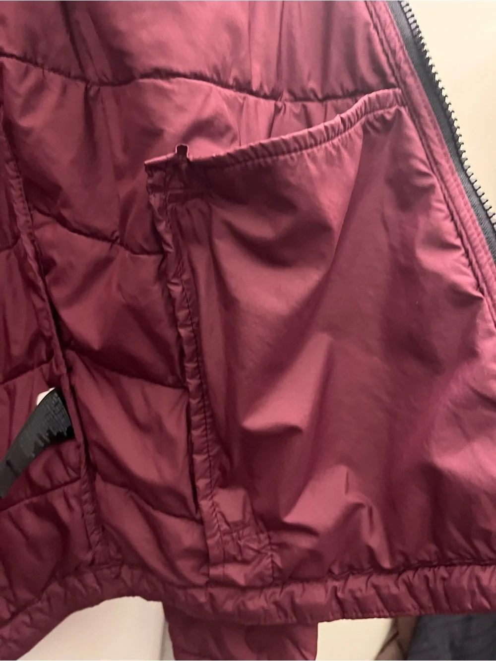 The North Face Women's Burgundy Quilted Puffer Jacket